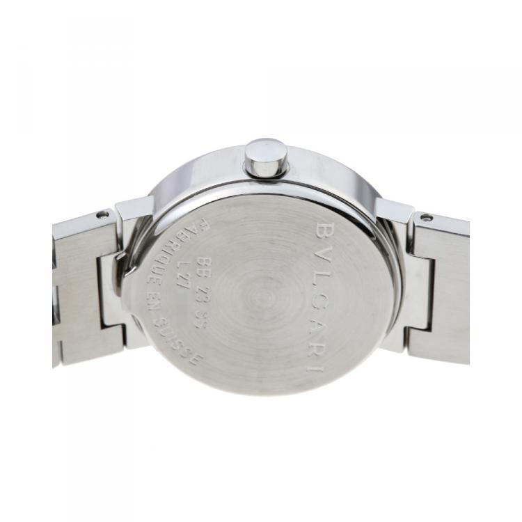 Pre Owned Bvlgari Black Stainless Steel Bb23Ss Women's Wristwatch 23MM