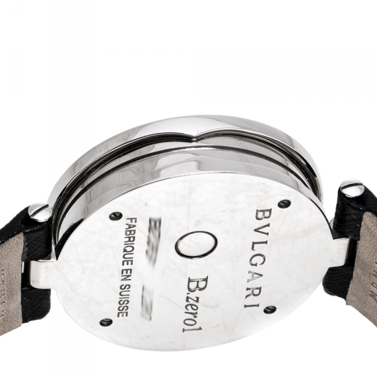 Pre Owned Bvlgari Black Butterfly Diamond Inlay Motif B.Zero1 BZ 35 S Women's Wristwatch 35MM