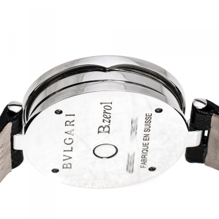 Pre Owned Bvlgari Black Butterfly Diamond Inlay Motif B.Zero1 BZ 35 S Women's Wristwatch 35MM