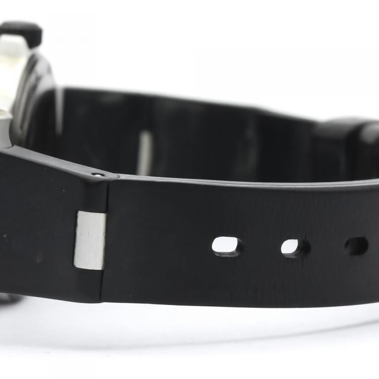 Pre Owned Bvlgari Silver Diagono Aluminum Rubber AL29A Women's Wristwatch 29MM