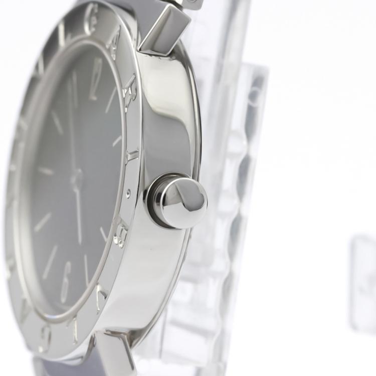 Pre Owned Bvlgari Black Stainless Steel Bvlgari Bvlgari BB30SSD Women's Wristwatch 30MM