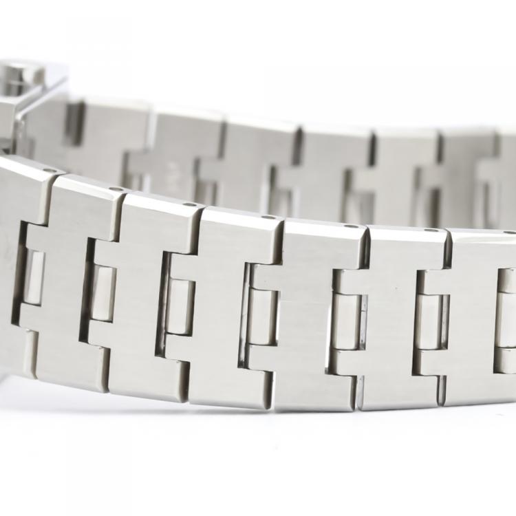 Pre Owned Bvlgari Black Stainless Steel Quadrato SQ22SS Women's Wristwatch 22MM