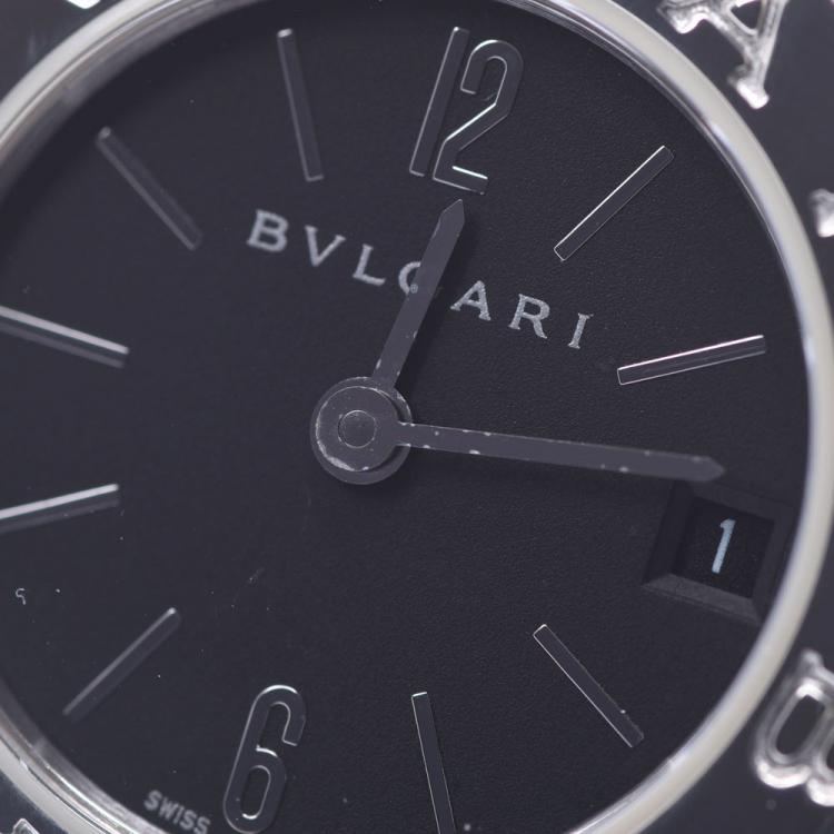 Pre Owned Bvlgari Black Stainless Steel Bvlgari Bvlgari BB23SS Women's Wristwatch 23MM