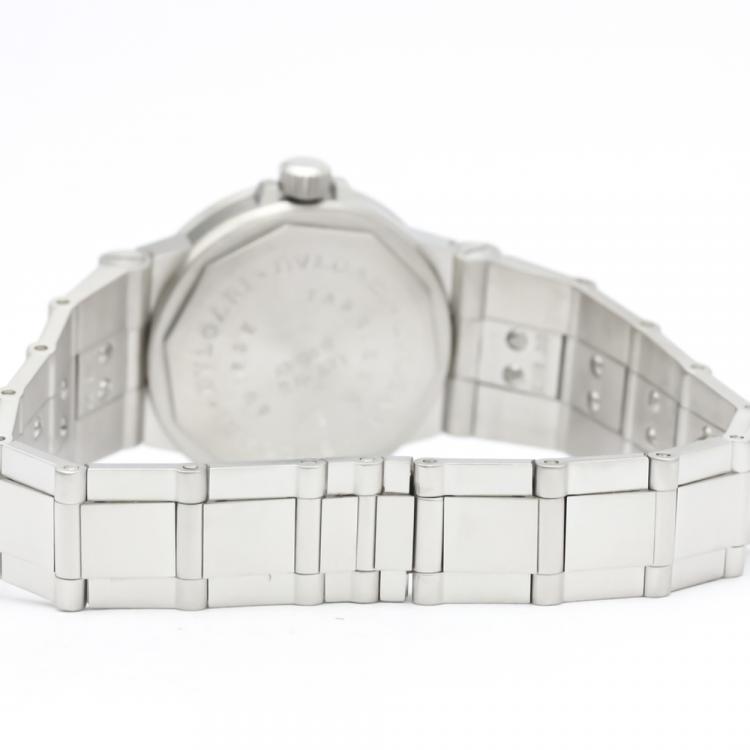 Pre Owned Bvlgari Black Stainless Steel Diagono Sport Automatic LCV29S Women's Wristwatch 29 MM