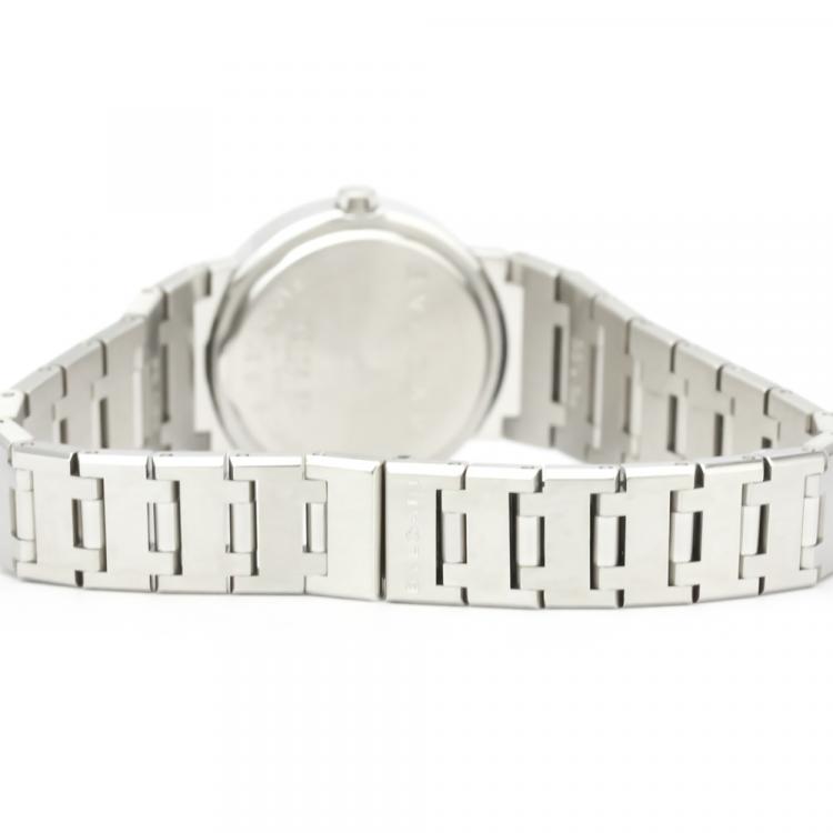 Pre Owned Bvlgari Black Stainless Steel Bvlgari BB26SS Women's Wristwatch 26 MM