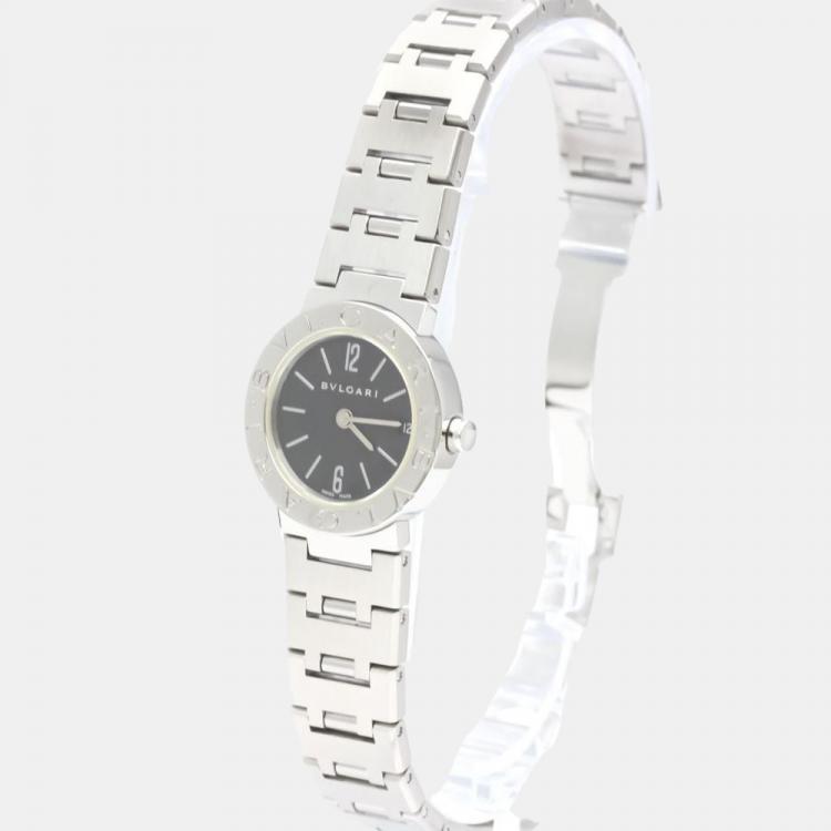 Pre Owned Bvlgari Black Stainless Steel Bvlgari Bvlgari BB23SS Quartz Women's Wristwatch 23 mm