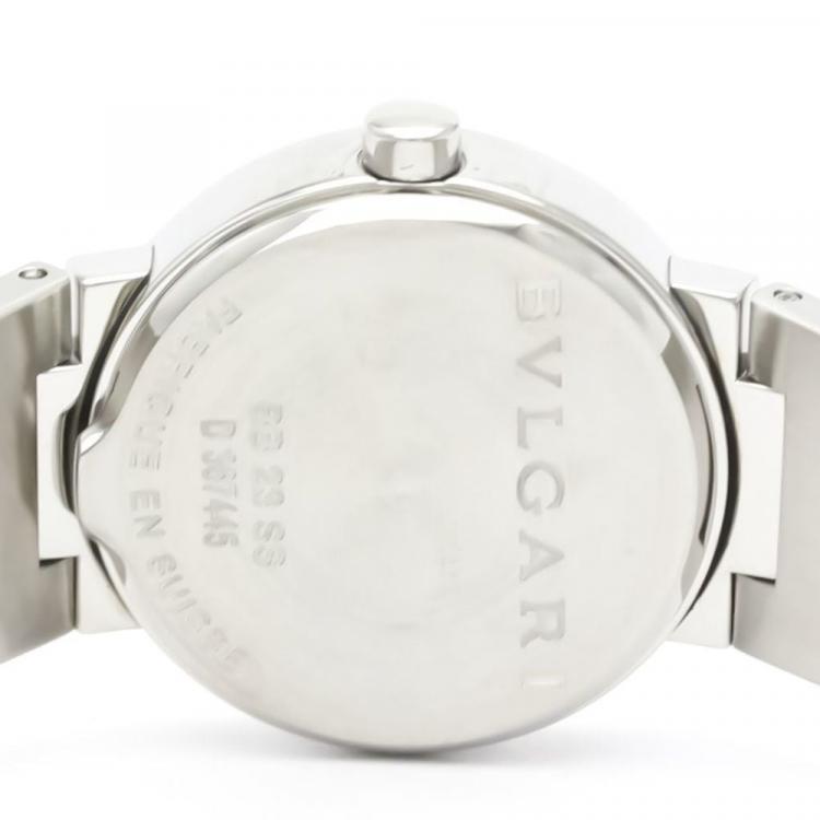 Pre Owned Bvlgari Black Stainless Steel Bvlgari Bvlgari BB23SS Quartz Women's Wristwatch 23 mm