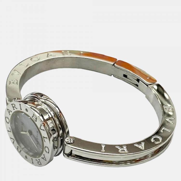 Pre Owned Bvlgari Black Shell Stainless Steel B.Zero1 BZ22S Quartz Women's Wristwatch 22 mm