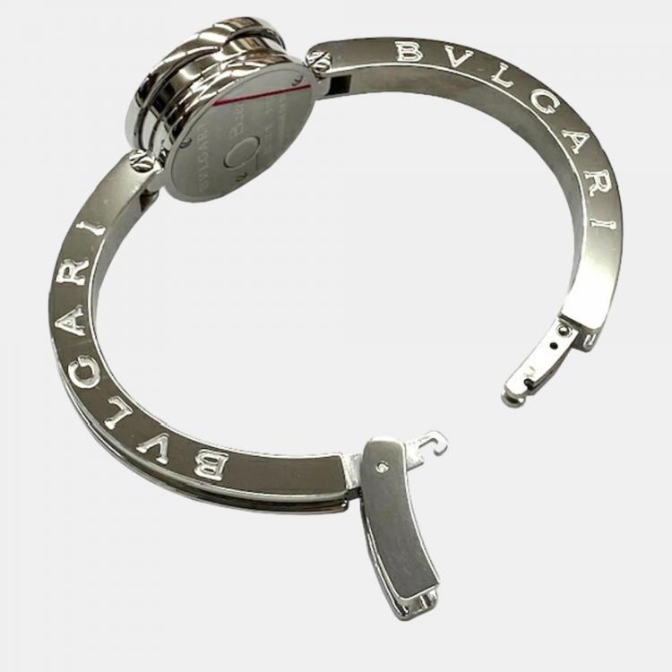 Pre Owned Bvlgari Black Shell Stainless Steel B.Zero1 BZ22S Quartz Women's Wristwatch 22 mm