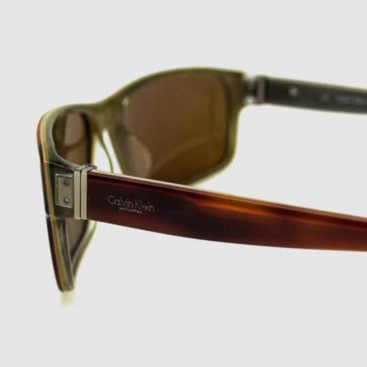 Pre Owned Calvin Klein Amber Havana CK7813SP Unisex Sunglasses 