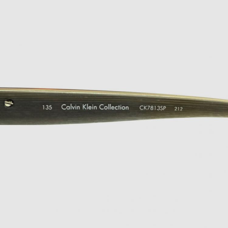 Pre Owned Calvin Klein Amber Havana CK7813SP Unisex Sunglasses 