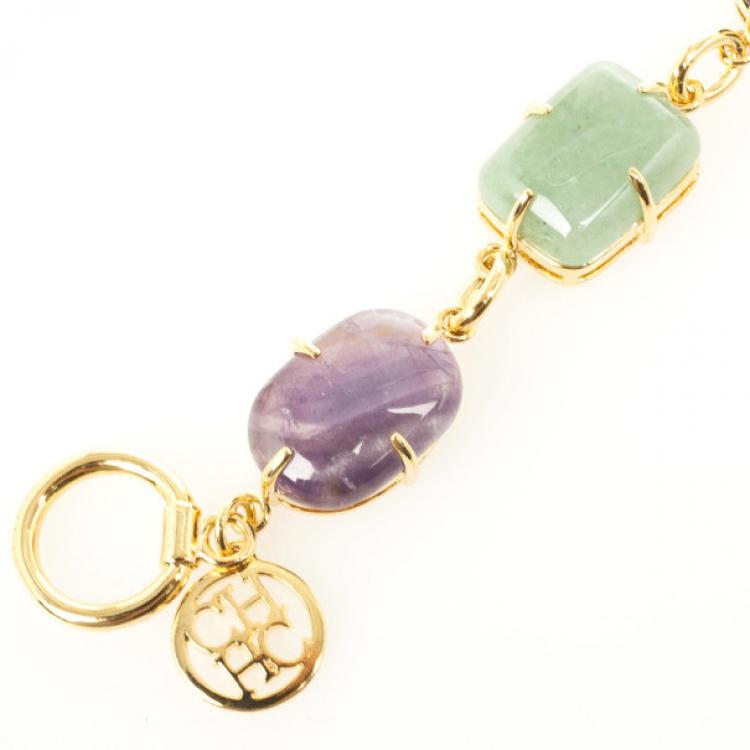 Pre Owned Carolina Herrera Colored Stones Bracelet
