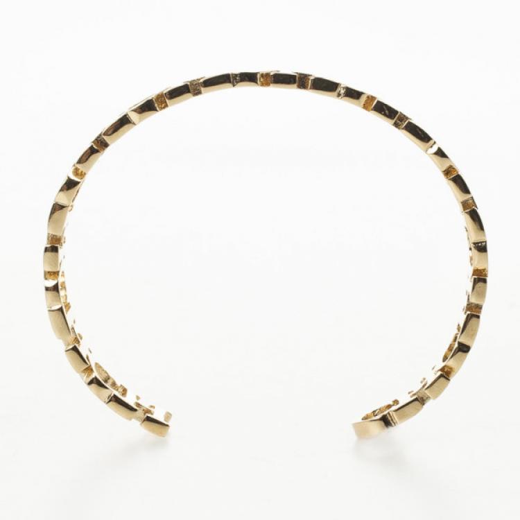 Pre Owned Carolina Herrera CH Open Golden Bracelet