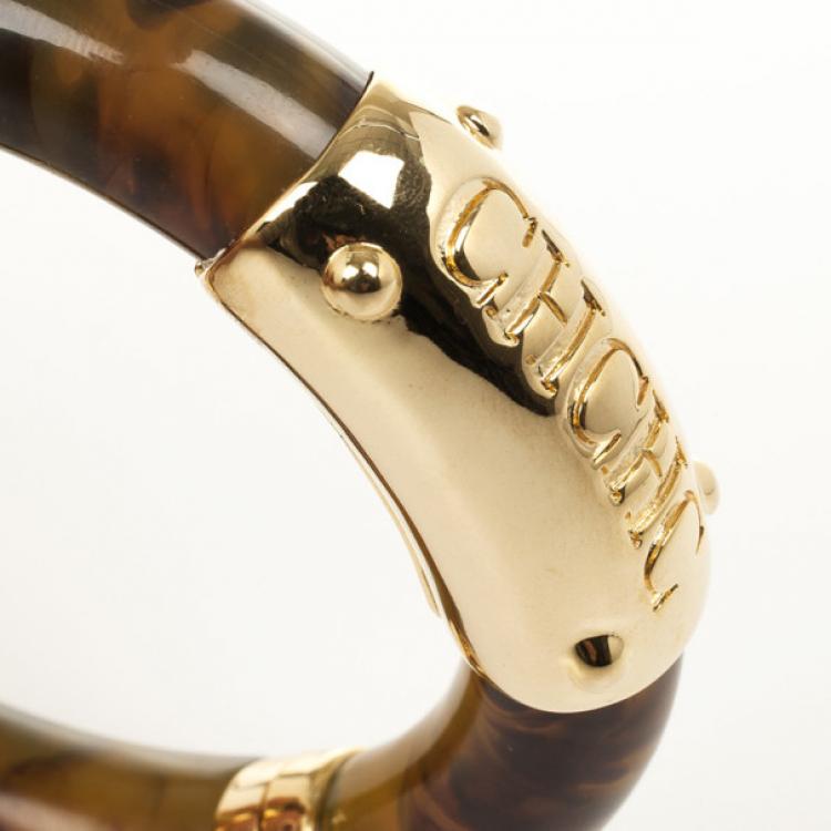 Pre Owned Carolina Herrera Brown Resin Bangle