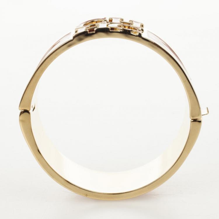 Pre Owned Carolina Herrera CH logo Red Cuff Bracelet