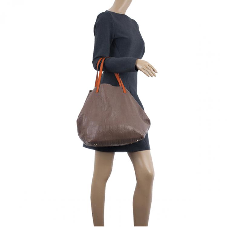 Pre Owned Carolina Herrera Silver Matryoshka Tote