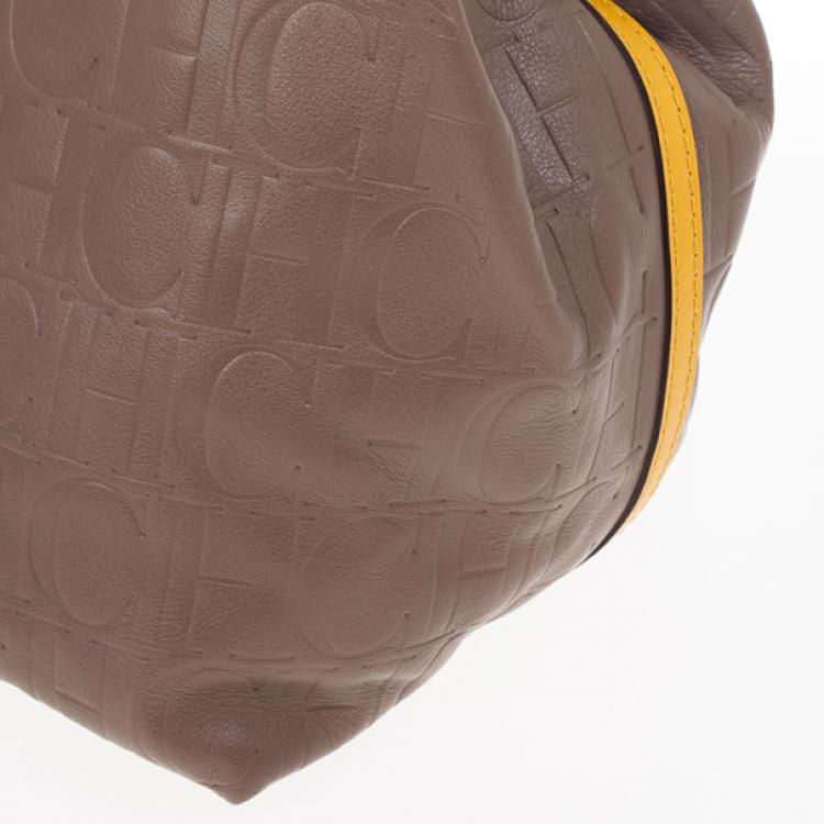 Pre Owned Carolina Herrera Silver Matryoshka Tote