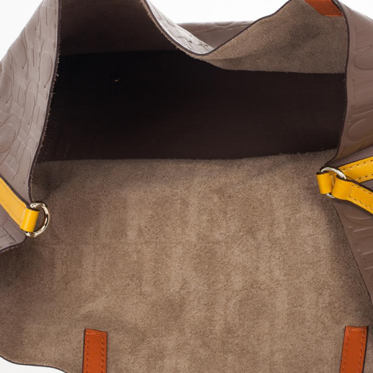 Pre Owned Carolina Herrera Silver Matryoshka Tote