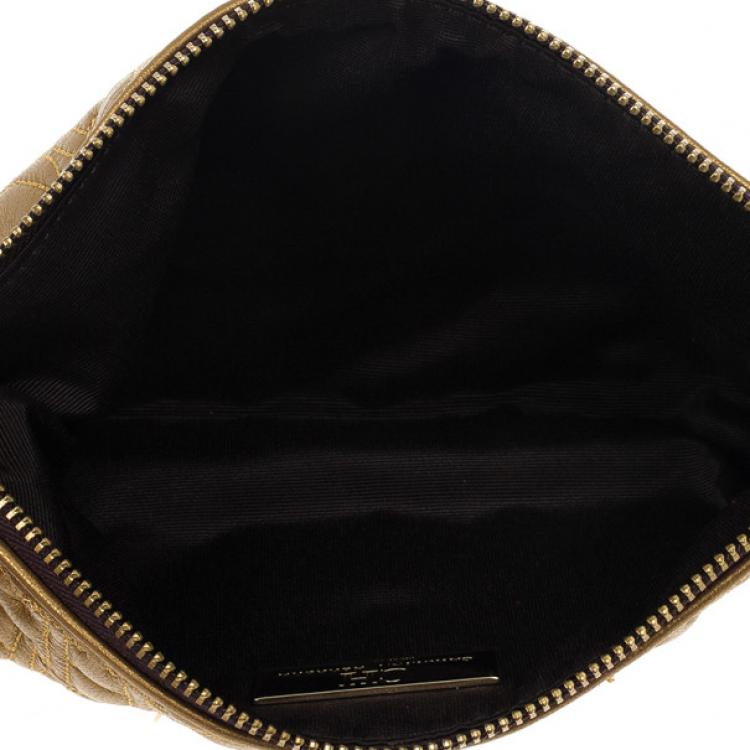 Pre Owned Carolina Herrera Monogram Embossed Clutch