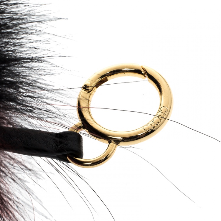 Pre Owned دلاية حقائب كارولينا هيريرا توكي فرو أحمر/أسود