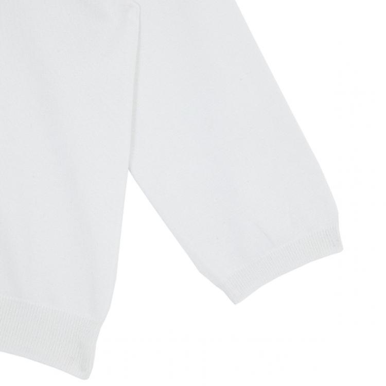 Pre Owned Carolina Herrera White Knit Cardigan XS