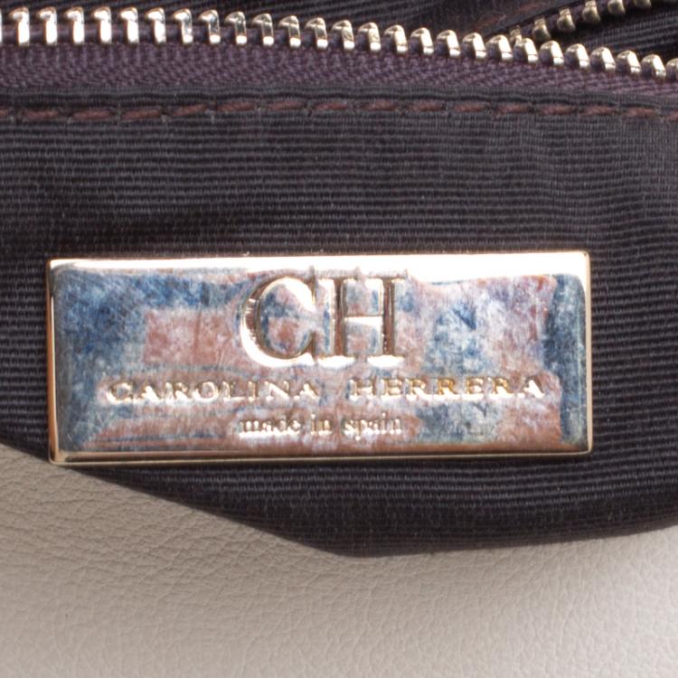 Pre Owned Carolina Herrera Black/Brown Leather New Baltazar Flap Shoulder Bag