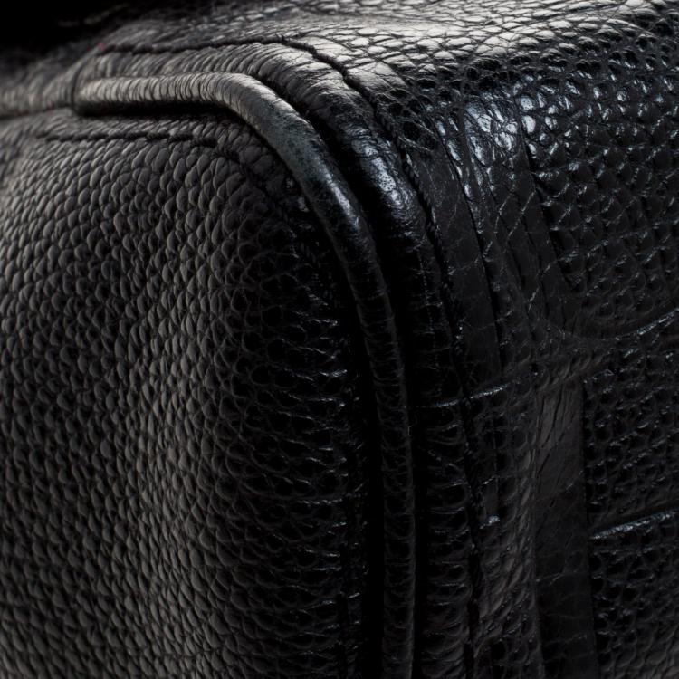 Pre Owned Carolina Herrera Black Leather Shoulder Bag