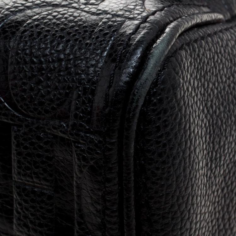 Pre Owned Carolina Herrera Black Leather Shoulder Bag