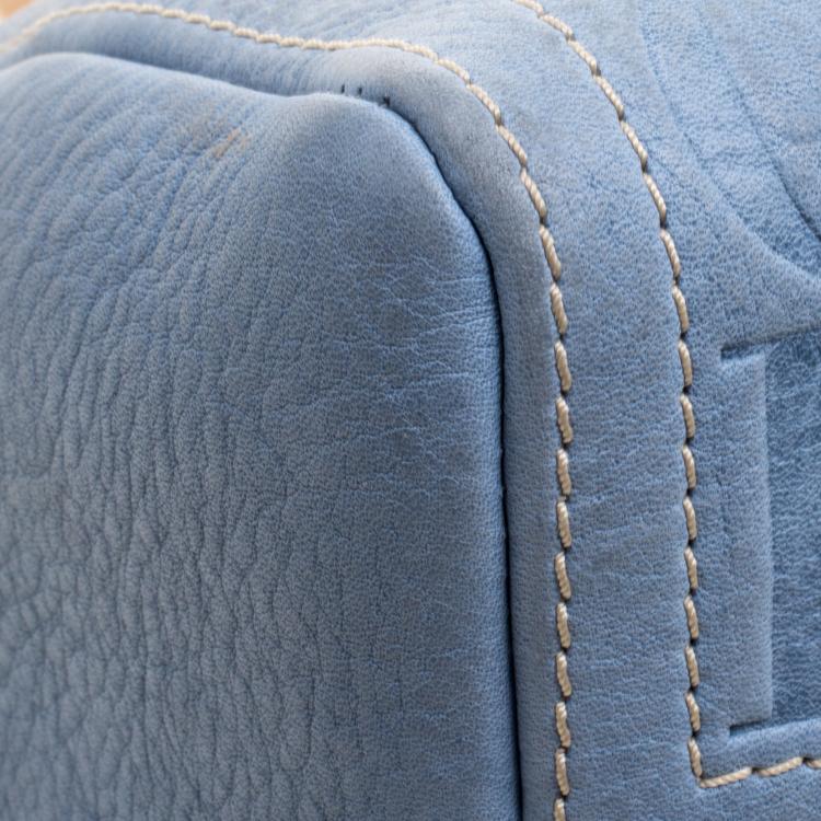 مم�لوكة مسبقًا Carolina Herrera Powdered Blue Leather Mini Andy Boston Bag