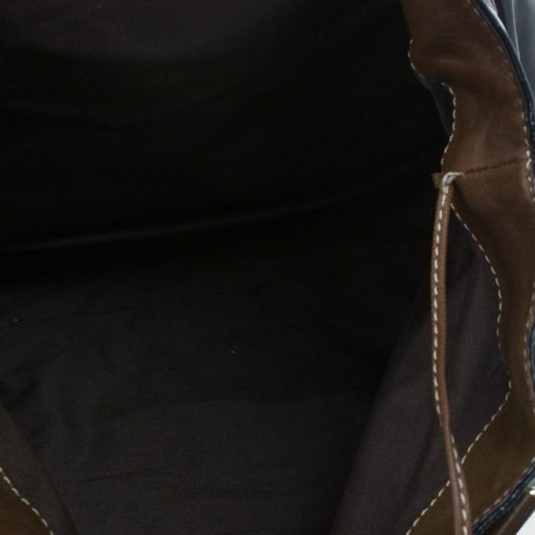 Pre Owned Carolina Herrera Blue Patent Tote