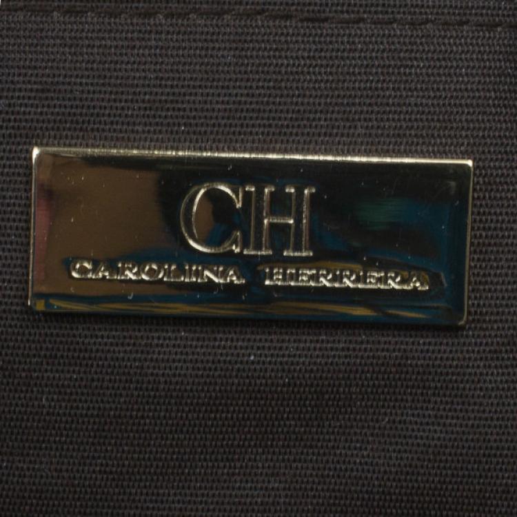 Pre Owned Carolina Herrera Blue Patent Tote