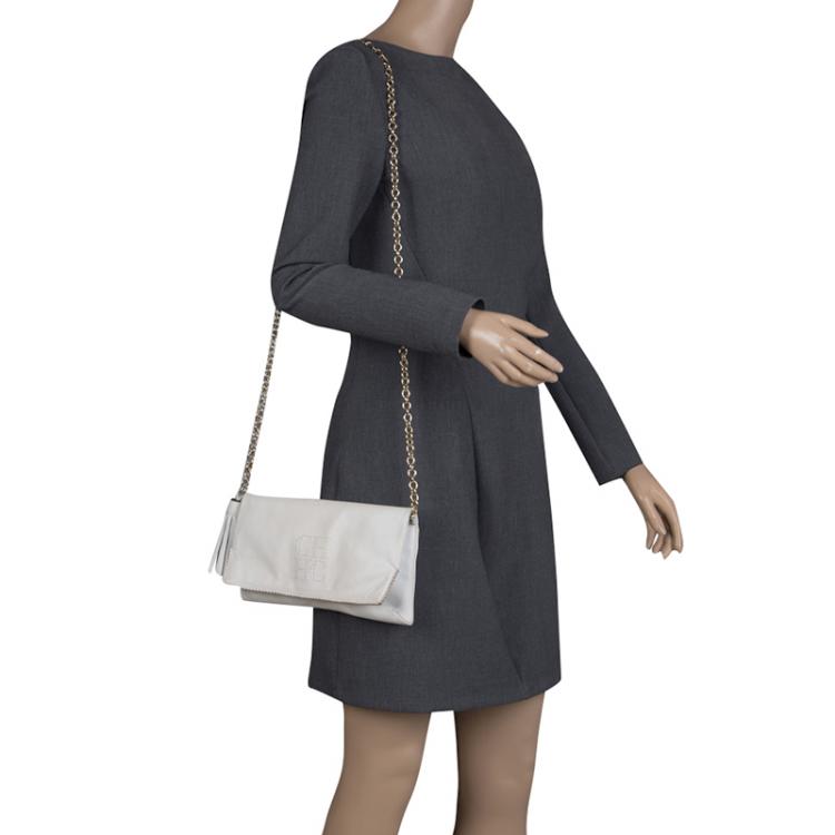 Leather handbag Carolina Herrera White in Leather - 27522917