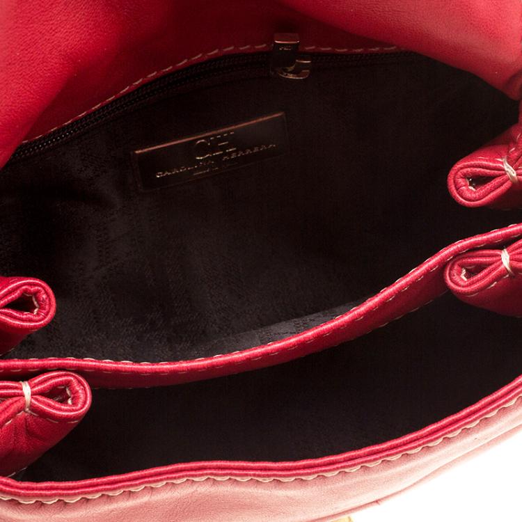 Pre Owned Carolina Herrera Red Quilted Leather Shoulder Bag