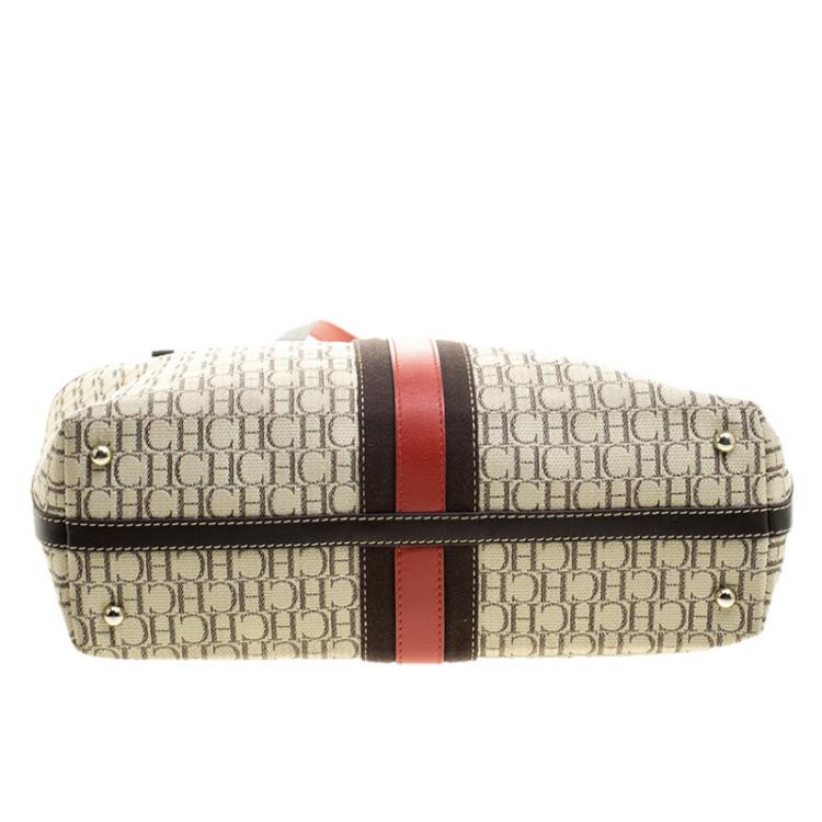 Pre Owned Carolina Herrera Multicolor Monogram Canvas Tote