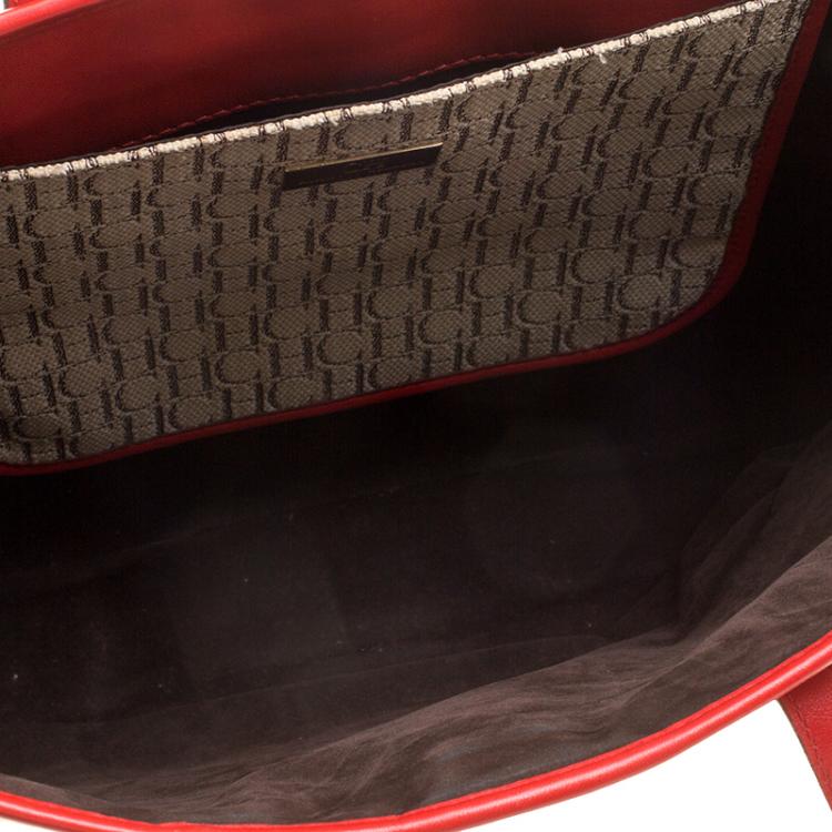 Pre Owned Carolina Herrera Multicolor Monogram Canvas Tote