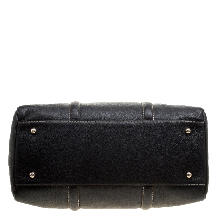 مملوكة مسبقًا Carolina Herrera Black Leather Top Handle Bag