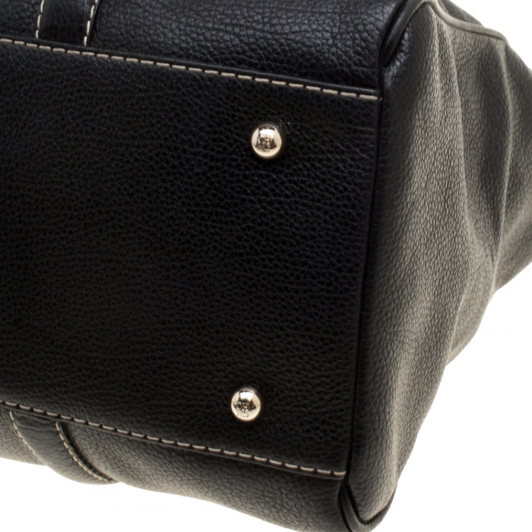 مملوكة مسبقًا Carolina Herrera Black Leather Top Handle Bag