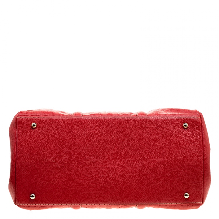 مملوكة مسبقًا Carolina Herrera Red Leather Matteo Tote