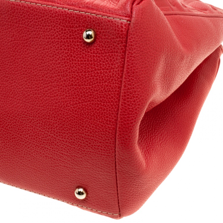 مملوكة مسبقًا Carolina Herrera Red Leather Matteo Tote