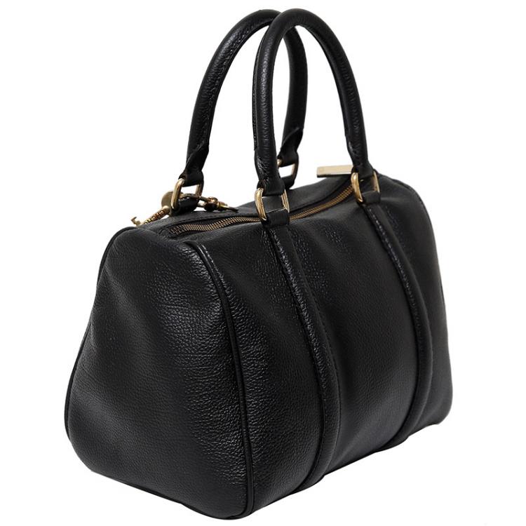 مملوكة مسبقًا Carolina Herrera Black Leather Andy Boston Bag