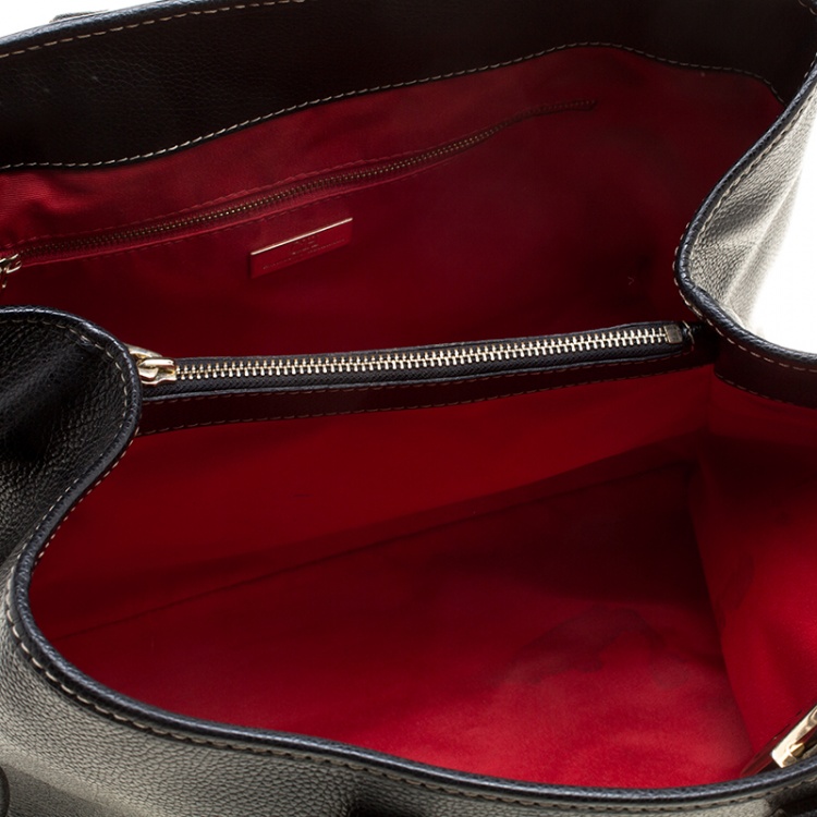 Pre Owned Carolina Herrera Black Leather Matteo Tote