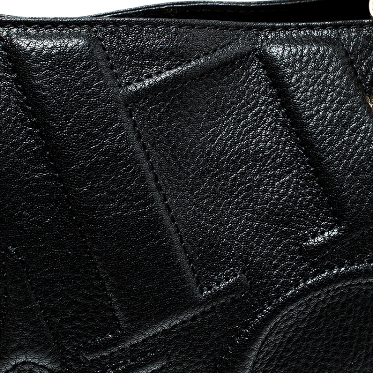 Pre Owned Carolina Herrera Black Leather Chain Tote