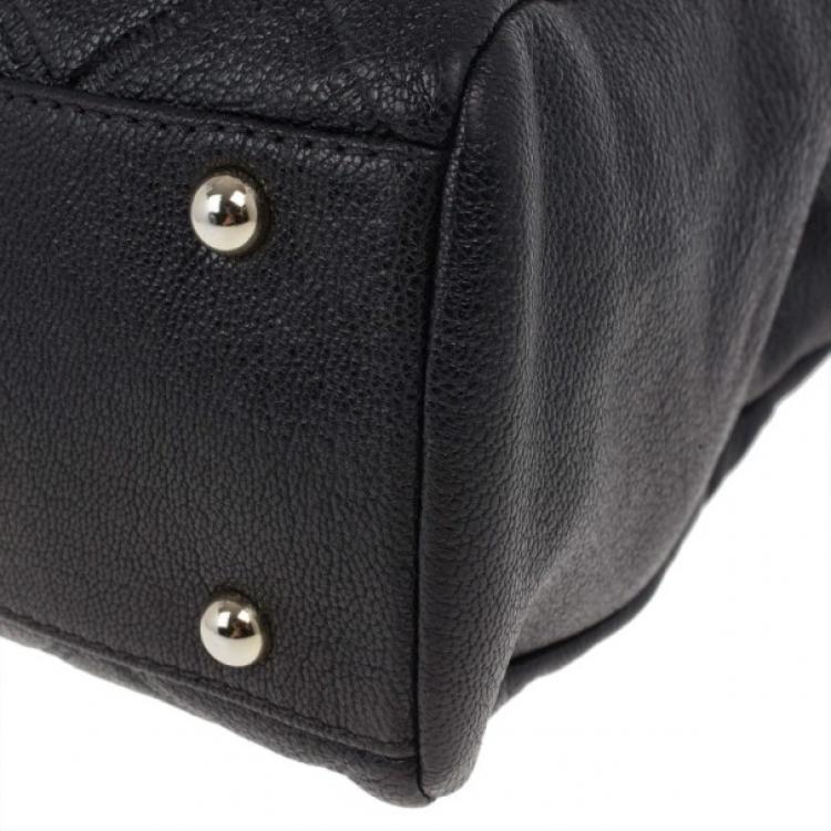 Pre Owned Carolina Herrera Black Quilted Shopper Tote