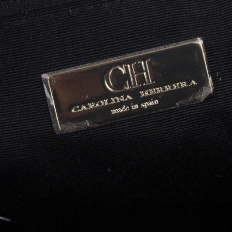 Pre Owned Carolina Herrera Black Quilted Shopper Tote