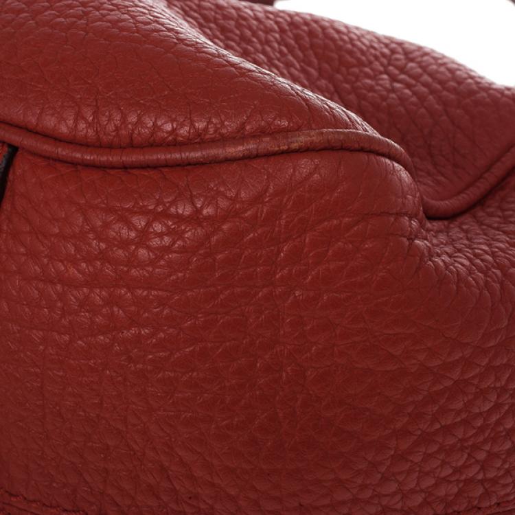 Pre Owned Carolina Herrera Red Leather Hobo
