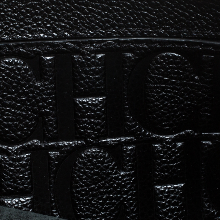 Pre Owned Carolina Herrera Black Leather Chain Shoulder Bag