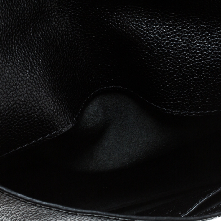 Pre Owned Carolina Herrera Black Leather Chain Shoulder Bag