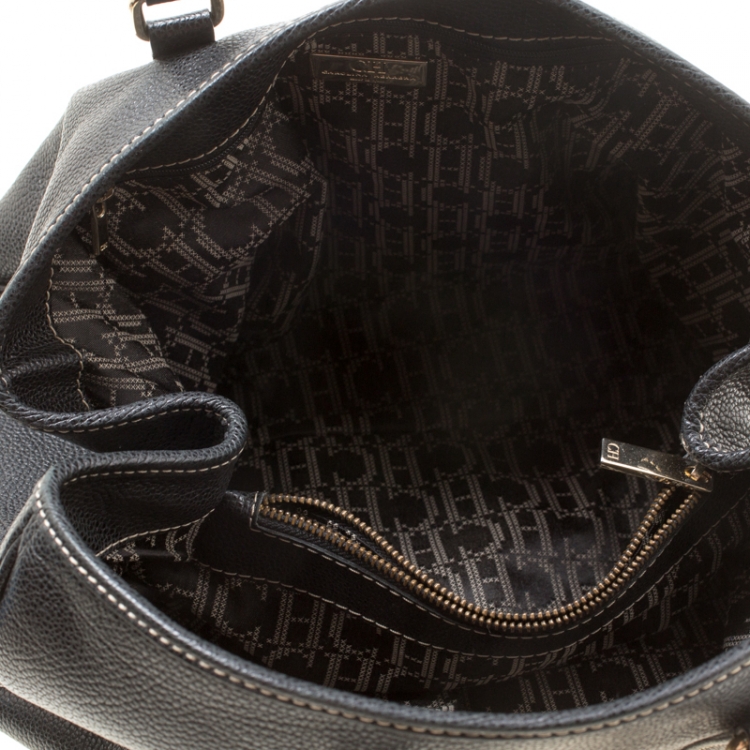 Pre Owned Carolina Herrera Black Leather Matteo Tote