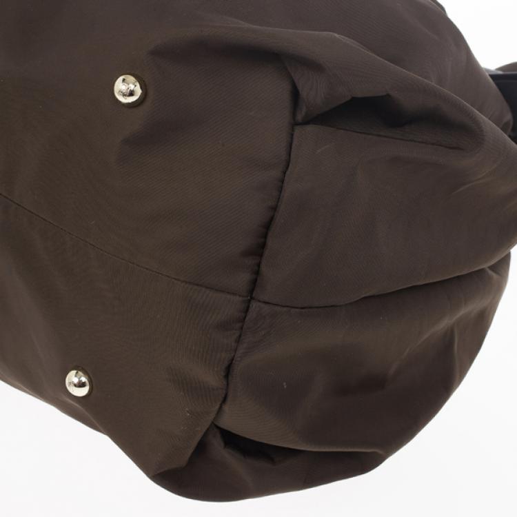 Pre Owned Carolina Herrera Bow Drawstring Chain Hobo