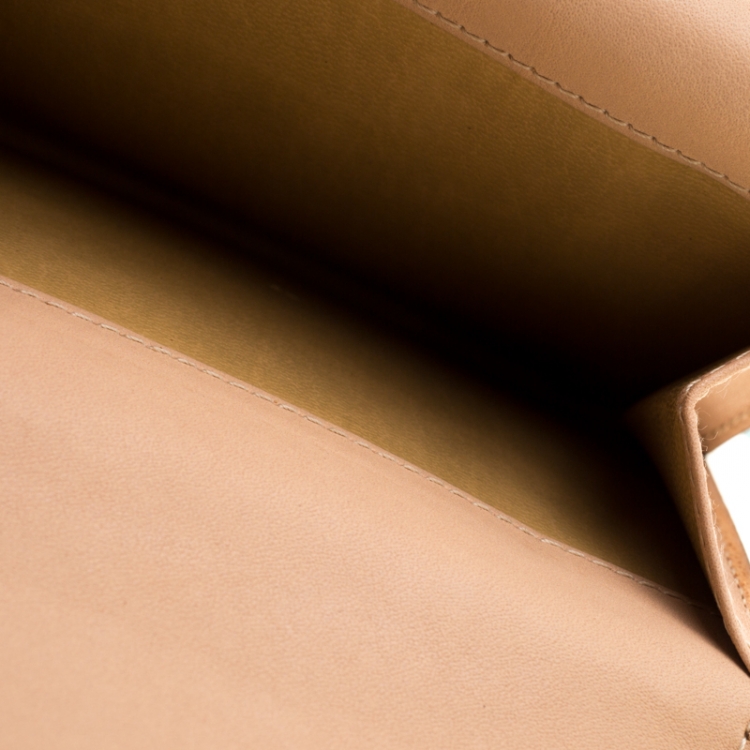 Pre Owned Carolina Herrera Red Monogram Leather Wallet